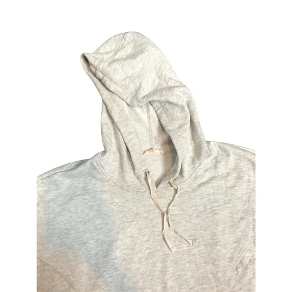 Jane + Delancey Light Gray Oversized Sleeveless 90's Style Hoodie Sweatshirt-Sma - Picture 13 of 13